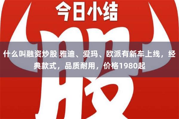 什么叫融资炒股 雅迪、爱玛、欧派有新车上线，经典款式，品质耐用，价格1980起