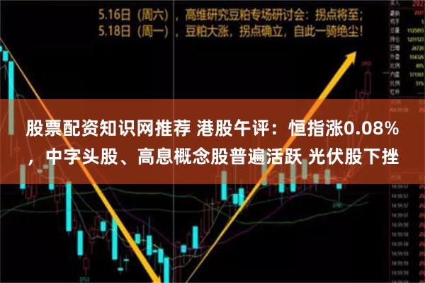 股票配资知识网推荐 港股午评：恒指涨0.08%，中字头股、高息概念股普遍活跃 光伏股下挫